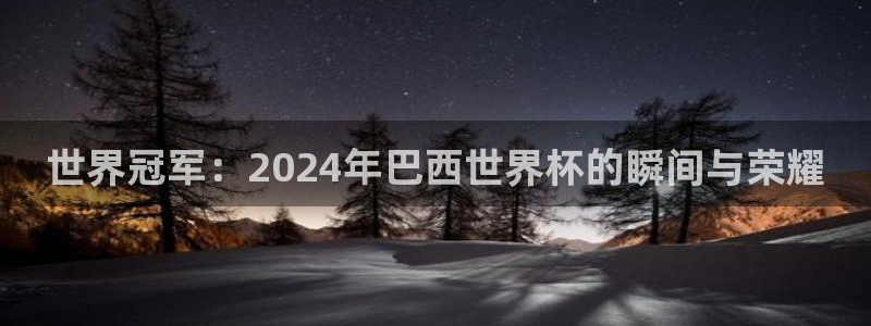 世界杯预选赛亚洲：世界冠军：2024年巴西世界杯的瞬间与荣耀