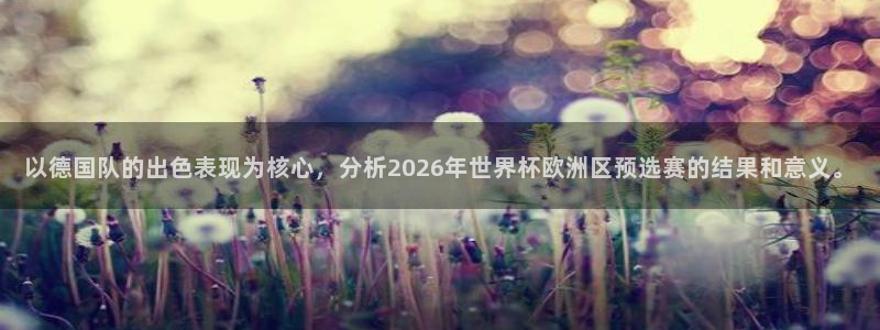 2026世界杯小组赛赛程时间表：以德国队的出色表现为核心，分析2026年世界杯欧洲区预选赛的结果和意义。